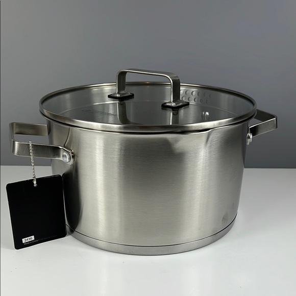 Masterclass Cookware 9.5" 6.2 qt Stock Pot and Lid Casserole Stainless Steel NEW - Picture 1 of 10